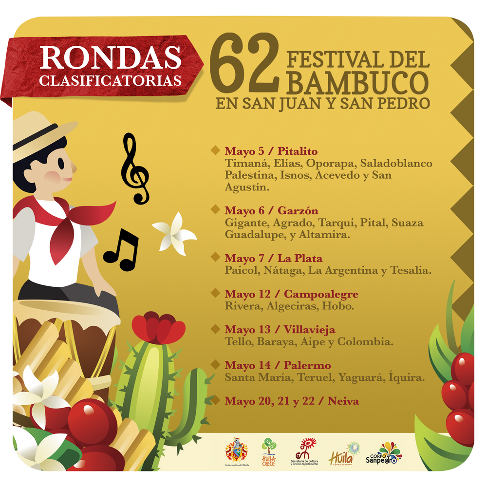 Festival del Bambuco en San Juan y San Pedro abre las inscripciones a Reinados departamental y nacional