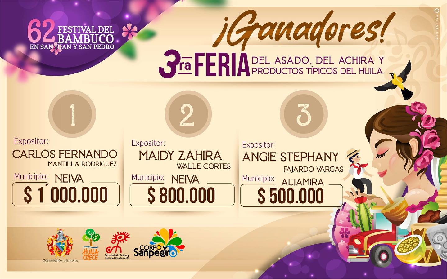 Conoce Los Ganadores De La Tercera Feria Del Asado, Del Achira Y Productos Típicos Del Huila