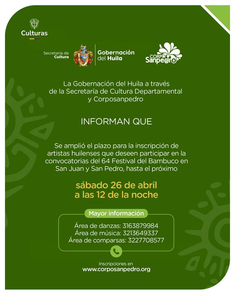 Ampliación de plazo: ¡Última oportunidad para ser parte del Festival de San Juan y San Pedro 2025!